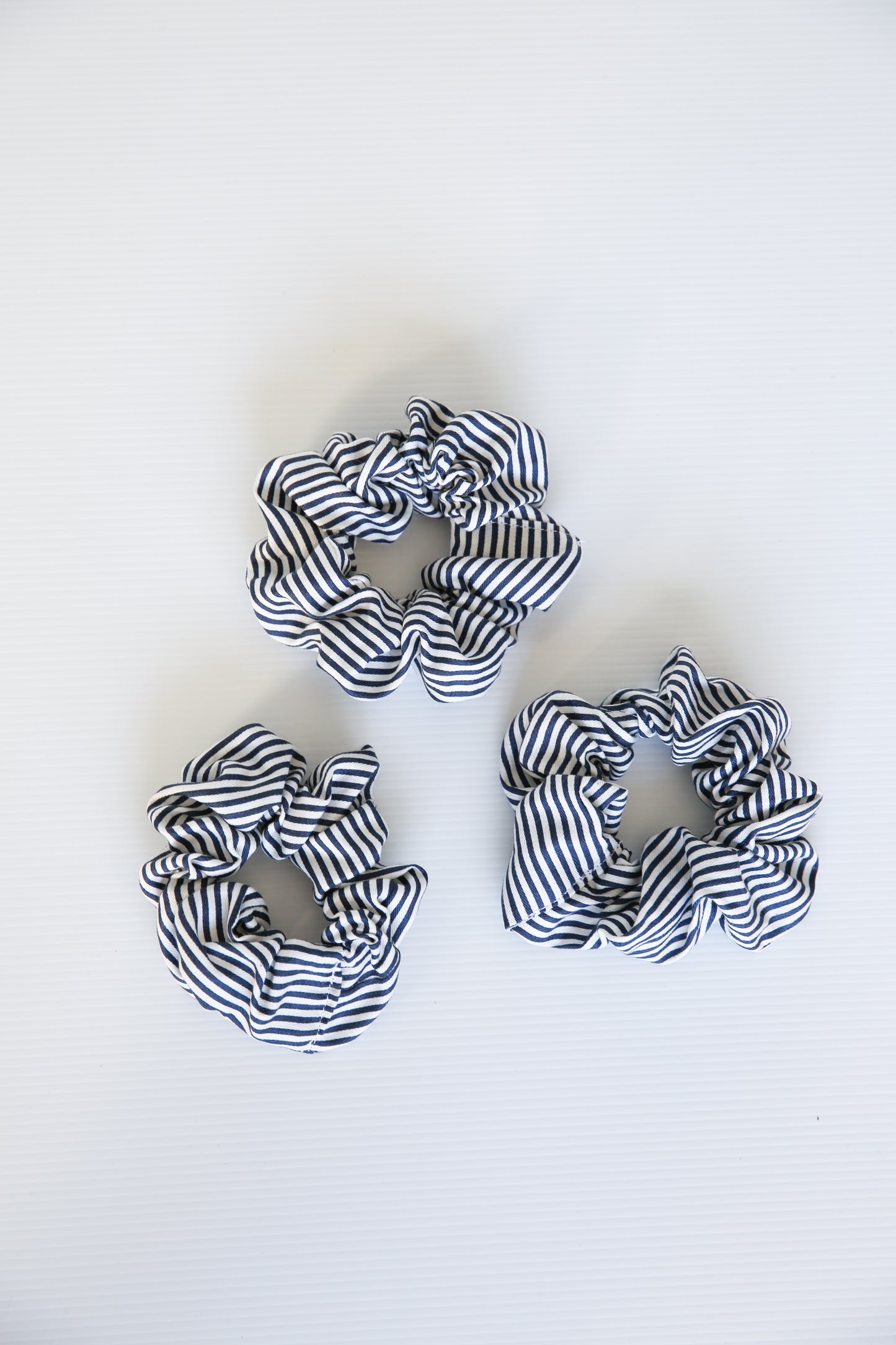 Scrunchie - Navy Pinstripe
