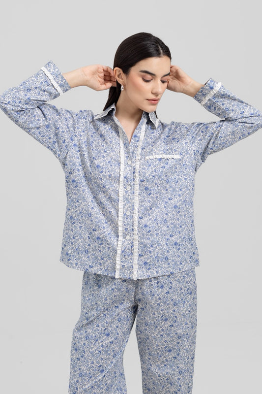 Elodie Long Set Blue Blossom — Wholesale