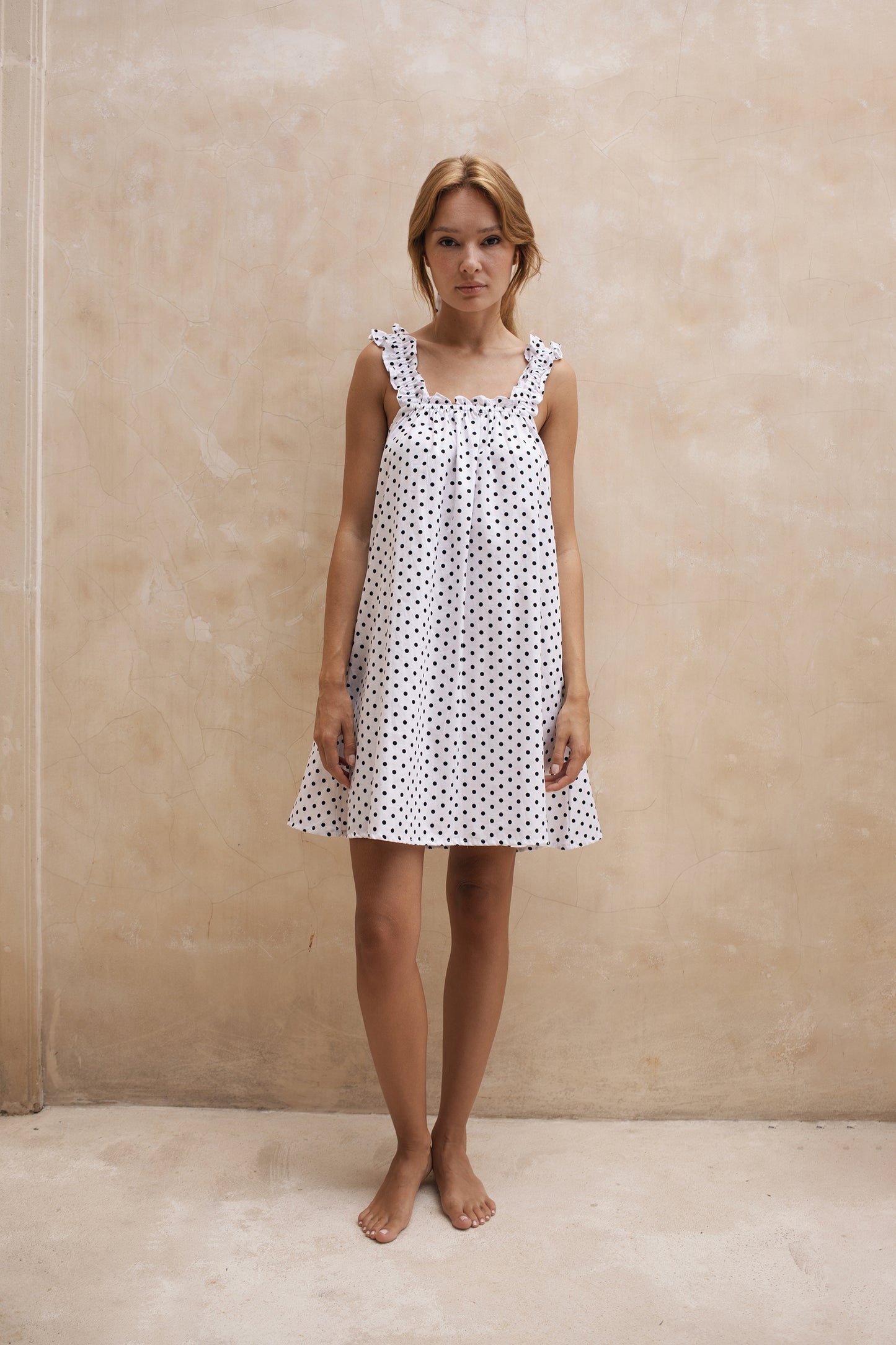 Mila Frill Daydream Dress White