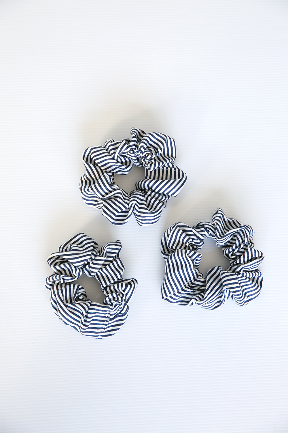 Scrunchie - Navy Pinstripe