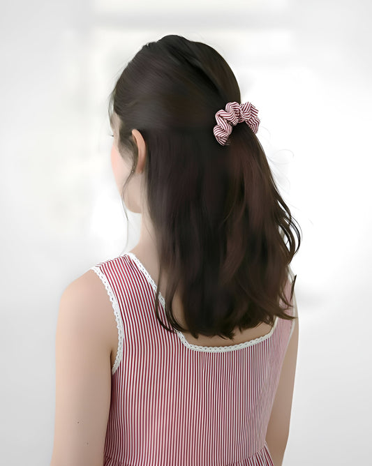 Scrunchie - Red Pinstripe
