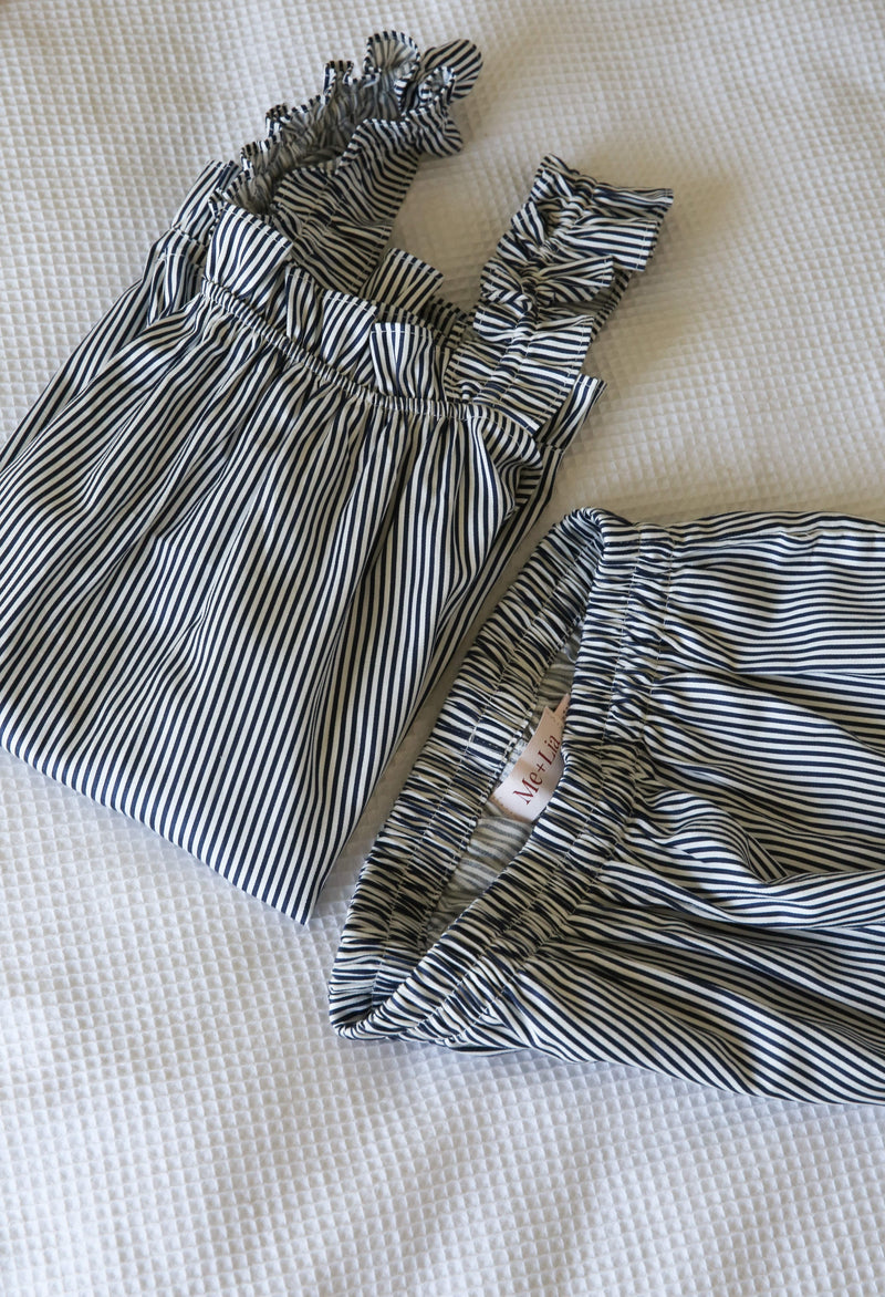 Stella lounge set in navy, styled