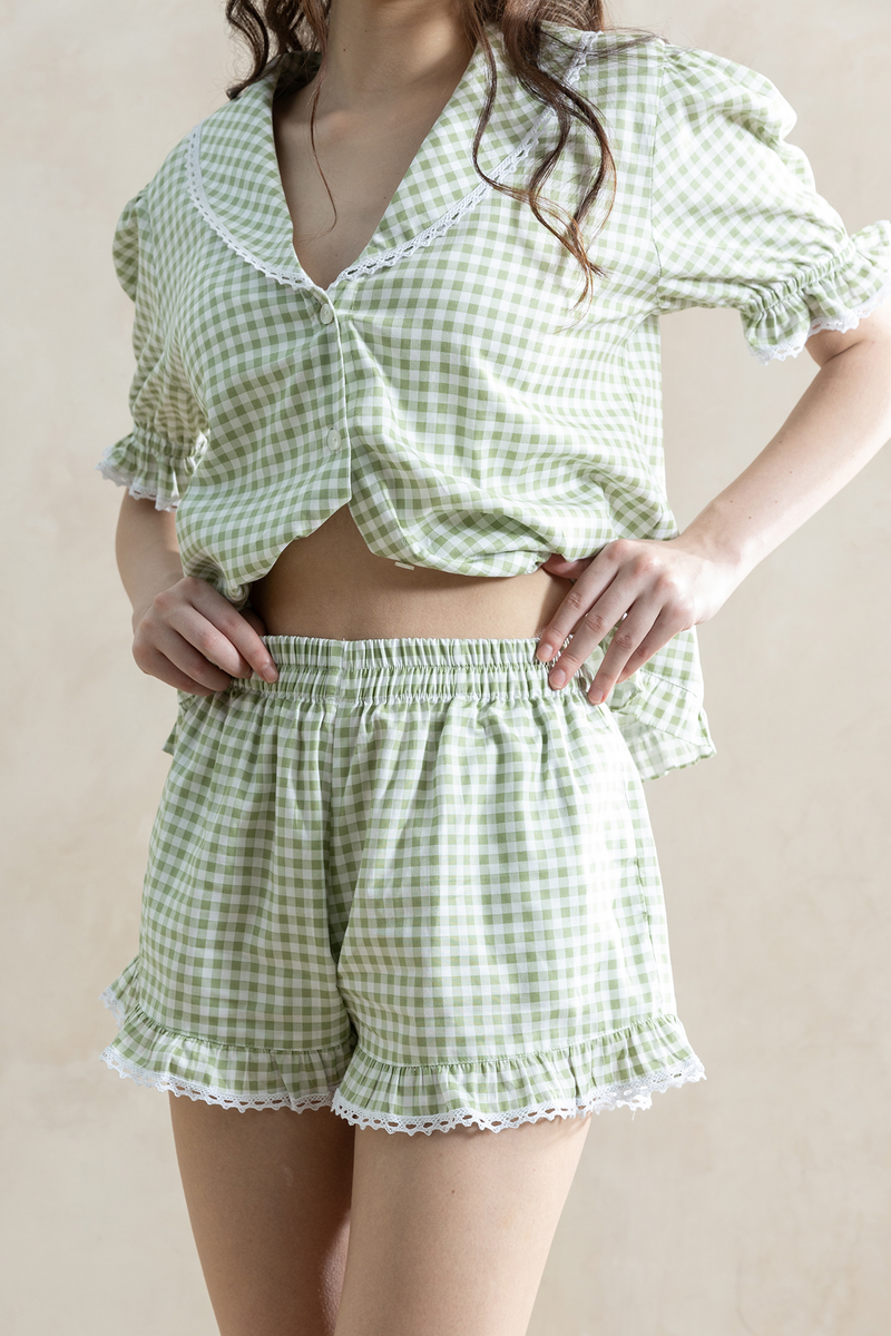 Adeline Short Set Matcha — Wholesale