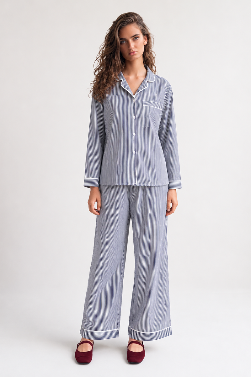 Lumelle Long Set Navy — Wholesale