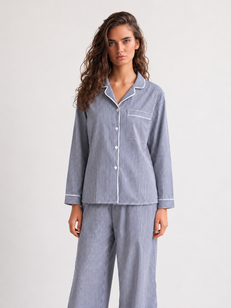 Lumelle Long Set Navy — Wholesale