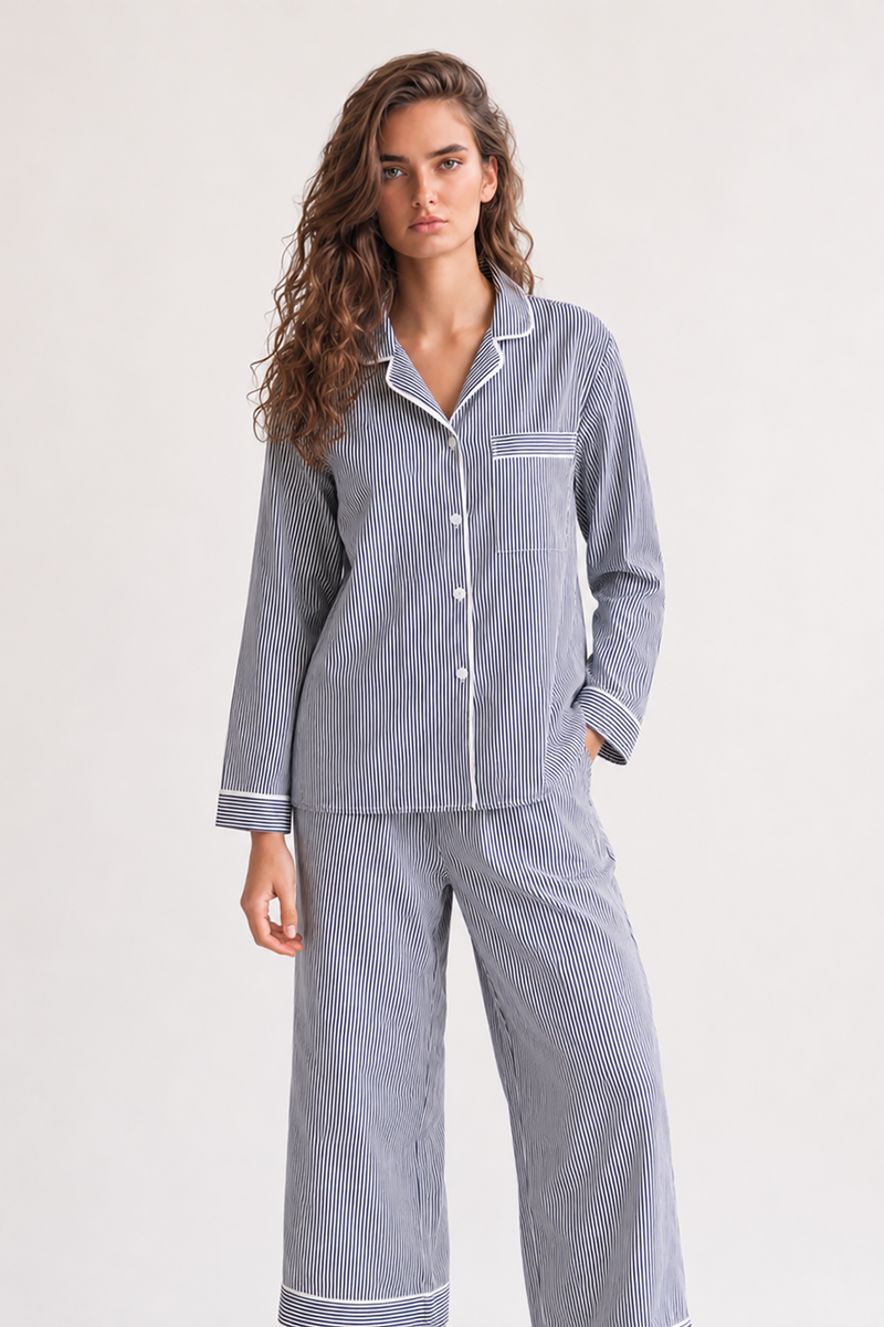Lumelle Long Set Navy — Wholesale