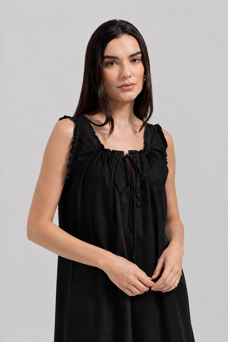 Eva Short Dress Black — Wholesale