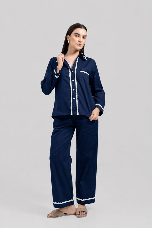 Melie Long Set Navy — Wholesale