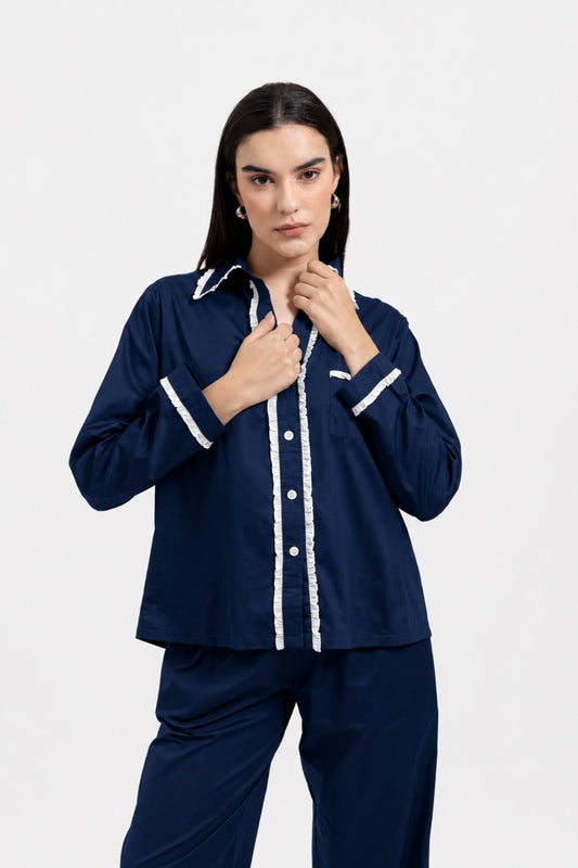Melie Long Set Navy — Wholesale