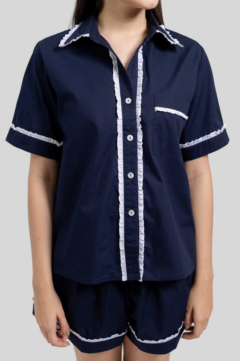 Melie Short Set Navy — Wholesale