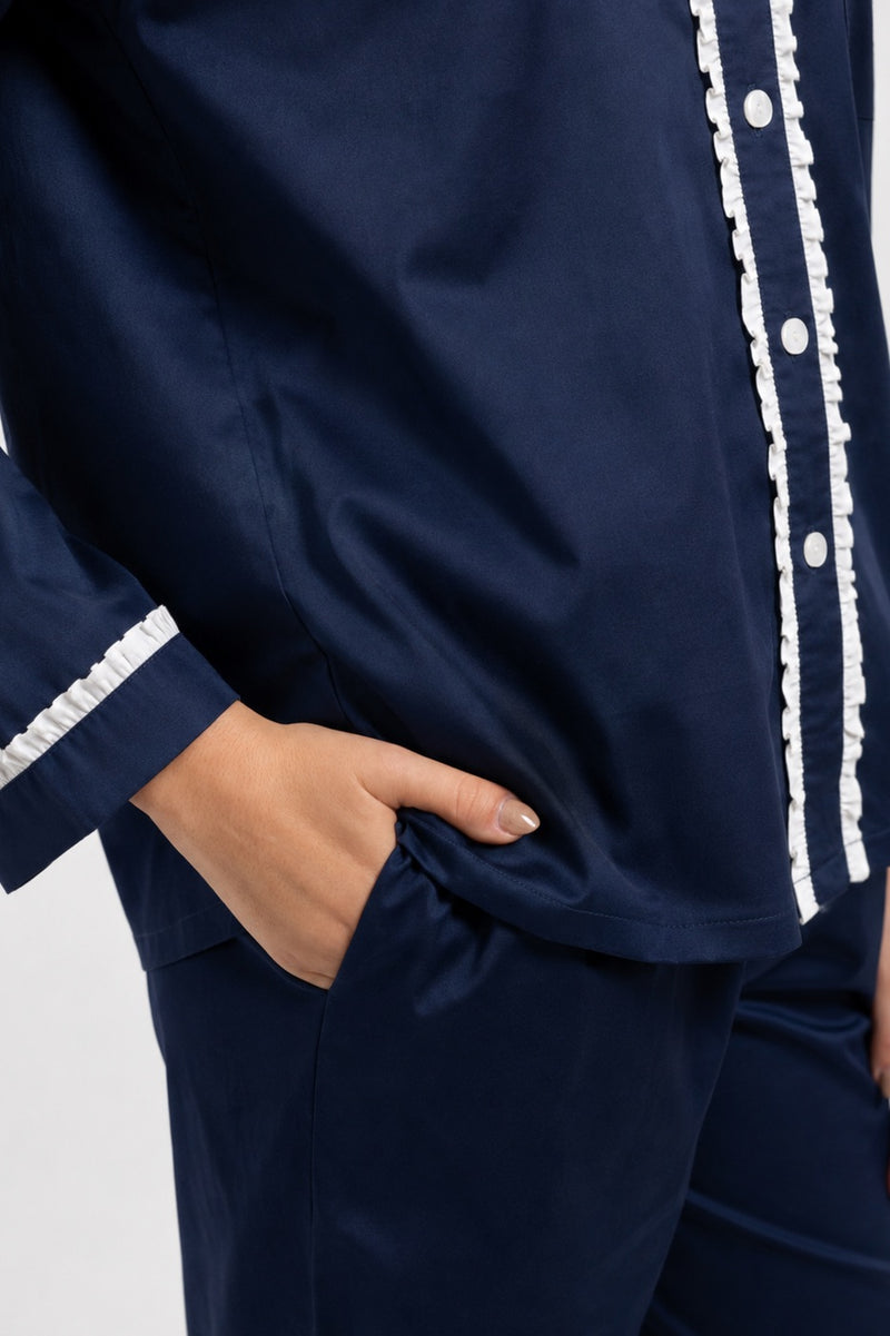 Melie Long Set Navy — Wholesale