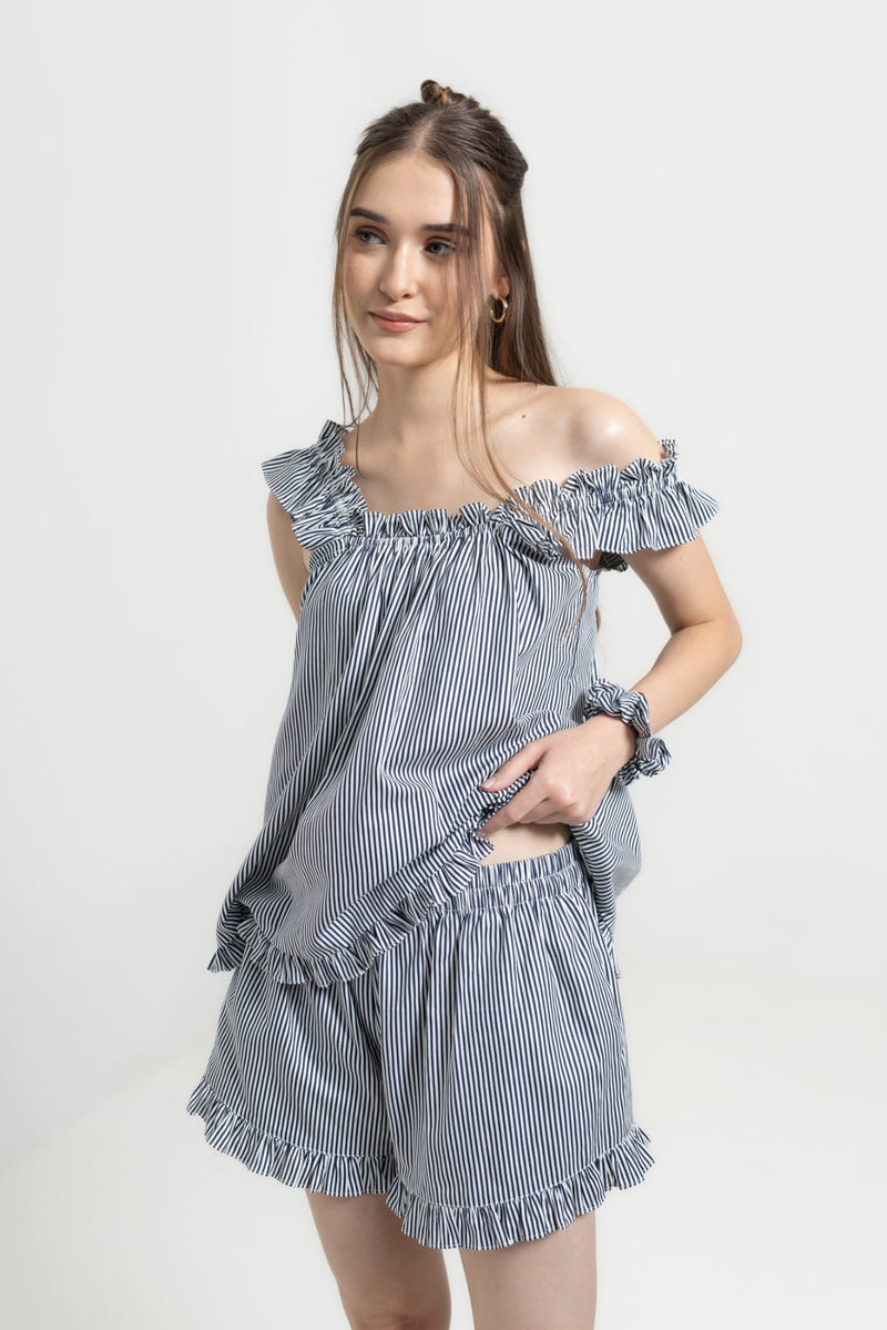 Stella lounge set in navy, front