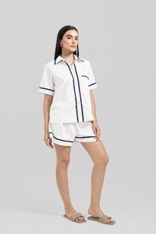 Melie Short Set White — Wholesale