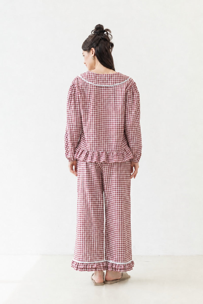 Adeline Long Set Mulberry — back