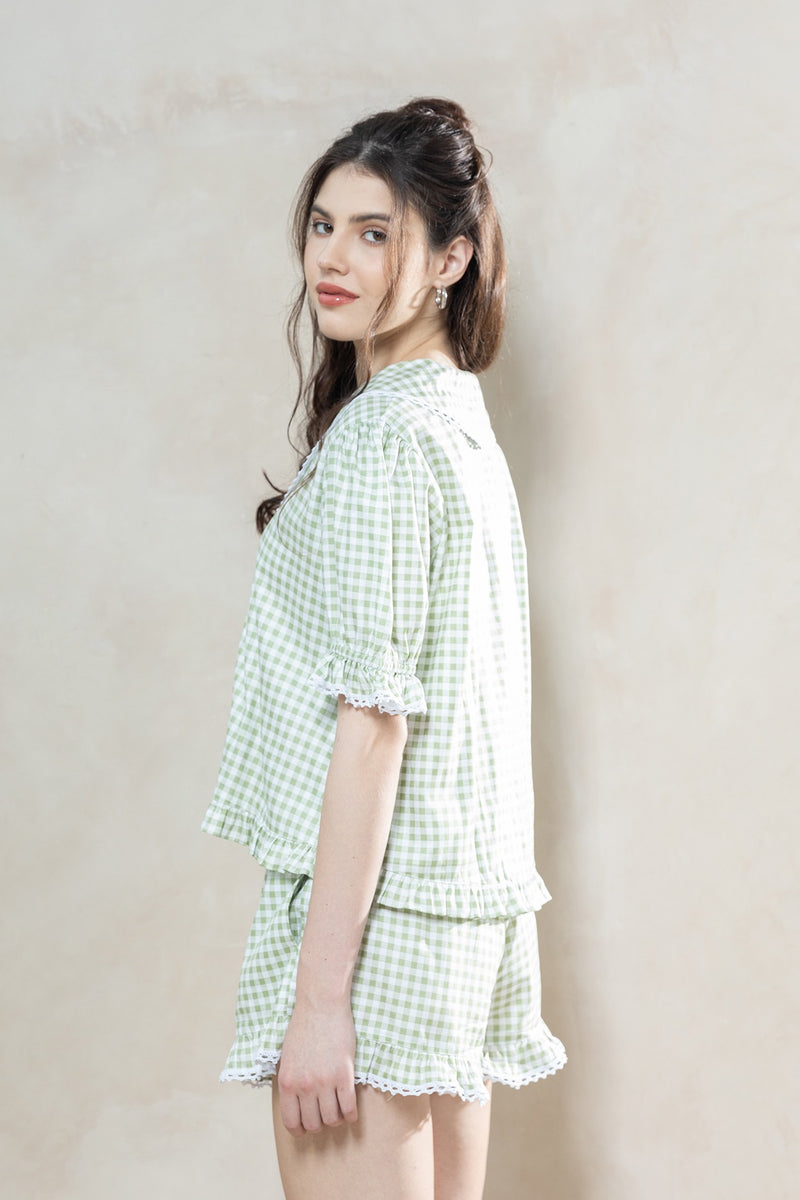 Adeline Short Set Matcha — side
