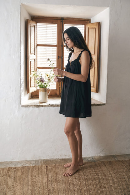 Eva Short Dress Black