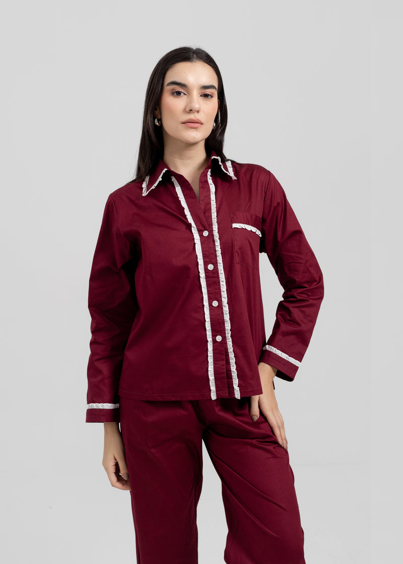 Melie Long Set Burgundy