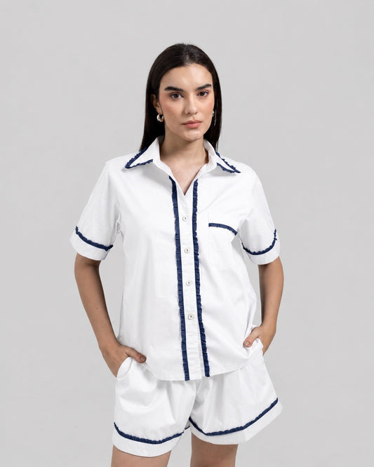 Melie Short Set White