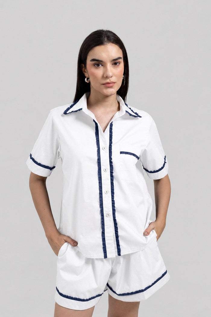Melie Short Set White