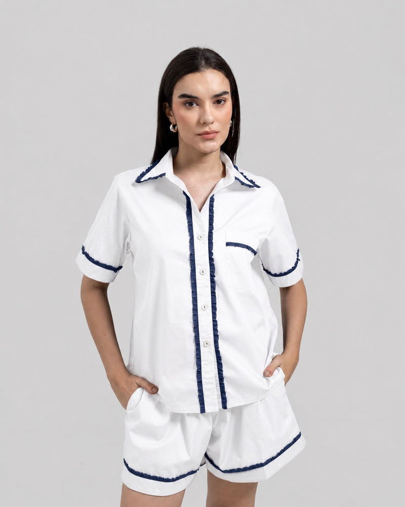 Melie Short Set White