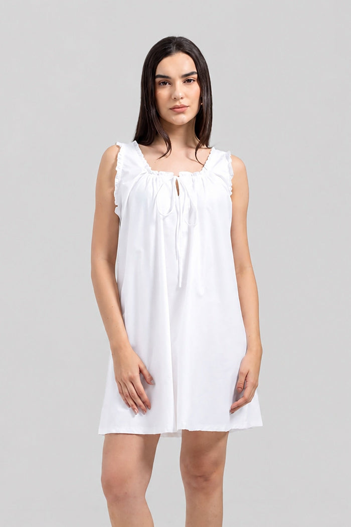 Eva Short Dress White