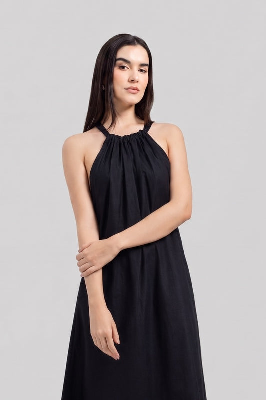 Luna Halter Black — full length